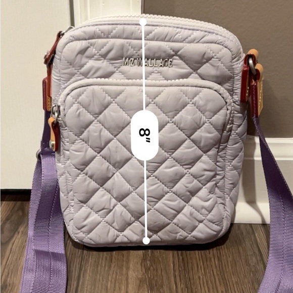 MZ Wallace Quilted Crossbody Bag in Light Purple / Grayish - Picture 7 of 7